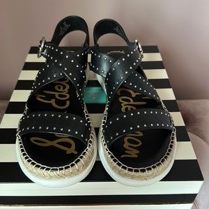 Sam Edelman black leather gladiator sandals